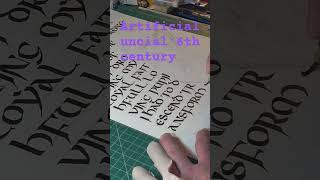 How to write 🐢✍️😢iloveyou calligraphy uncial artificial angel portrait artshorts fyp [upl. by Ydnic397]