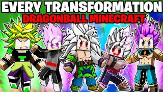 SECRET FORMS All Transformations In DRAGON BALL SUPER Minecraft  How To Obtain Them [upl. by Kosey322]