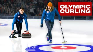 Can an Average Guy Beat the US Olympic Curling Team  Above Average Joe  GQ Sports [upl. by Gombosi110]