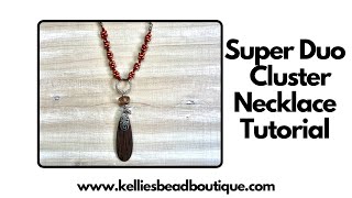 Super Duo Cluster Necklace Tutorial  Easy to make 🍁 [upl. by Isewk799]