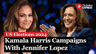 Live US Elections 2024  Kamala Harris Campaigns With Jennifer Lopez In Las Vegas Nevada [upl. by Wennerholn776]