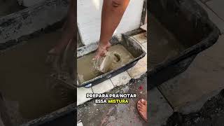 Piso de cimento queimado com cola branca Na part2 eu explico o resto dicasdeobra cimentoqueimado [upl. by Lona998]