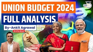 Union Budget 202425  Budget 2024 Highlights in Hindi  Complete Analysis  UPSC Economy  StudyIQ [upl. by Nahbois73]