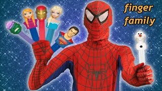 ★ Spiderman amp Elsa PEZ DISPENSER Finger Family Rhyme ★ SUPERHERO Song For Kids Babies amp Toddlers ★ [upl. by Laddy]