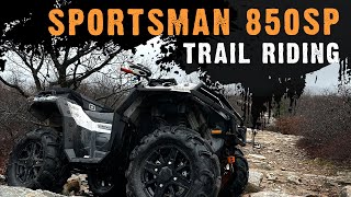 Polaris Sportsman 850 Trail Riding [upl. by Ruffi]