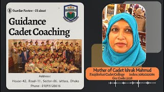 Parents review about Guidance Cadet Coaching [upl. by Ahseikram]