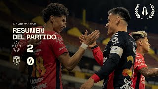 Resumen  Atlas FC 2  0 Pachuca  Jornada 7  Apertura 2024 [upl. by Brandt]