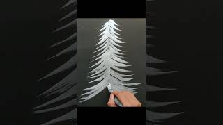 Quick amp Easy Christmas Tree for Beginners christmastreepainting beginnerart holidaycrafts [upl. by Aggappe230]