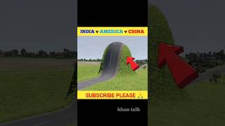 India v China v America Car Chelleng🤯😱😍shortsshortsvideocarcrash [upl. by Baggott415]