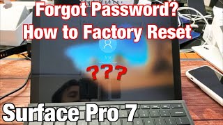 Surface Pro 7 How to Factory Reset Forgot Password NO PROBLEM [upl. by Ahtaela]