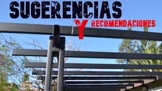 SUGERENCIAS para la pergola de METAL Pergola metálica Pergolas de metal Como se hace una pergola [upl. by Heintz126]