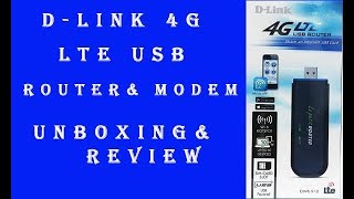 DLink 4G LTE Wireless USB Router DWR910 Unboxing amp Review [upl. by Inalan]