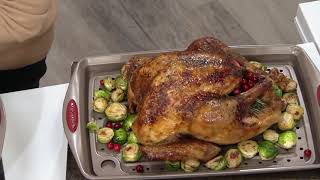 Rachael Ray Nonstick 11quot x 17quot Crisper Pan w Insert Tray on QVC [upl. by Corydon]