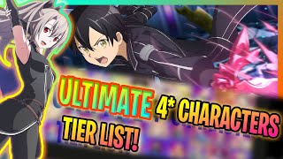 SAO ARS THE ULTIMATE TIER LIST IS HERE 70 Characters  SAO Alicization Rising Steel [upl. by Ahseia]