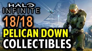 Pelican Down All Collectibles Audio Logs Spartan Core amp Propaganda Towers Location  Halo Infinite [upl. by Aileme]