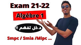 🔥 Algèbre 1  examen corrigée 20212022 🔥 [upl. by Suivatnad]