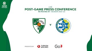 Zalgiris  Maccabi  Press Conference  EuroLeague 202122 Round 24 [upl. by Ihteerp]