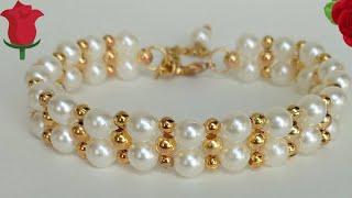 Diy bead bracelet  bracelet making tutorial  how to make easy bracelet [upl. by Nnoryt783]