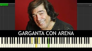 Cacho Castaña ➡ Garganta con Arena 🎹 Partitura Piano Tutorial FÁCIL [upl. by Grossman]