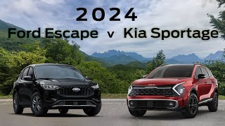 2024 Ford Escape vs Kia Sportage  Head to Head Compare [upl. by Sisco]