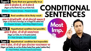 ये नहीं सीखा तो कभी English नहीं आयेगी । Conditional Sentences Type 0 1 2 3 in English Grammar [upl. by Aiclid]