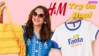 HampM Try On Haul  Summer Tshirts Dresses Bags n more  Perkymegs Hindi [upl. by Mahon]