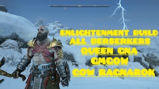 ALL BERSERKERS AND QUEEN GNA BOSS FIGHT 4K  BRACERS OF ENLIGHTENMENT BUILD  GMGOW  GOW RAGNAROK [upl. by Repsaj]