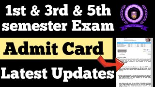 DU SOL 1st amp 3rd amp 5th Semester Admit Card Latest Updates 2023 [upl. by Moises]