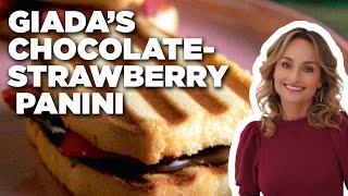 Giada De Laurentiis ChocolateStrawberry Panini  Everyday Italian  Food Network [upl. by Notsud]