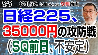 88夕刊動画：日経225、35000円の攻防戦（SQ前日、不安定） 日本株 株式投資 日経225 SQ [upl. by Irreg]