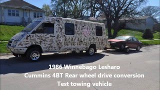 1986 Winnebago Lesharo 4BT towing vehicle [upl. by Uahsoj]