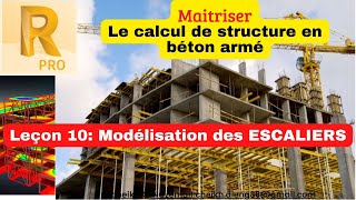 Maitriser le calcul de structure en béton armé 10Modélisation des ESCALIERS [upl. by Suilenroc898]