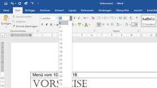 10072018 Word 2016 Text formatieren Text markieren Word Tabelle Text verschieben Formate übert [upl. by Marceau]