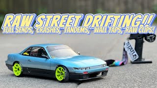 I went street drifting crash footage included ASMR Tamiya TT02 Grassroot drifting at its finest [upl. by Malilliw]