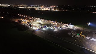 Race to resurface the runway  Heathrow [upl. by Ailemac]