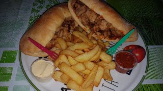 Recette kebab complet  ساندويتش [upl. by Nilla]