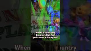 Country Bears Last Show at Disneyland [upl. by Ten463]