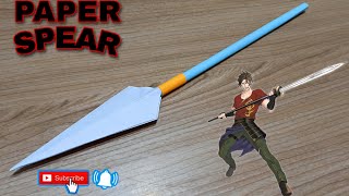 DIY  HOW TO MAKE A PAPER SPEAR  A4 KAĞITTAN MIZRAK NASIL YAPILIR  SPEAR  KOLAY MIZRAK YAPIMI [upl. by Nehgaem602]