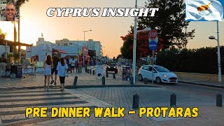 Protaras Cyprus  Pre Dinner Strip Walk [upl. by Fisuoy]