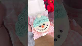 The cutest Snowman Bento Cake with our Bento Frost Form Kit Limited Edition ⛄️😍cake [upl. by Wichman374]