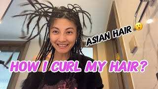 how i curl my hair 🤯 Asian hair [upl. by Tdnaltroc]