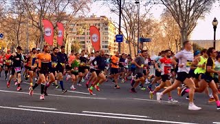 Barcelona Half Marathon 2023 with Elite Runners  Mitja Marató BCN Spain Part 1 [upl. by Nevil]