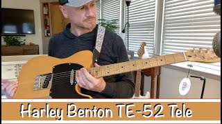 Harley Benton Telecaster TE52 Vintage Natural Review with Playing [upl. by Sinai]