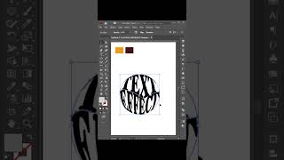 Create Text Effect in Illustrators HashtagsCreateTextEffect LearnText [upl. by Airtemak]