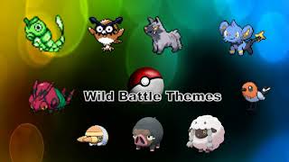 Evolution Of Pokémon Wild Battle Themes Gens 19 Restored High Quality Sound [upl. by Aynosal]