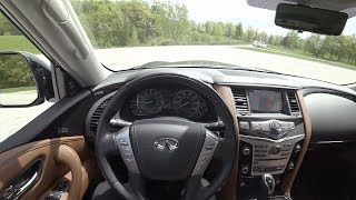 2018 Infiniti QX80 4WD  POV First Impressions Binaural Audio [upl. by Inilahs25]