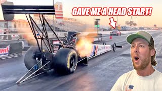 1500 vs 15000 Horsepower Drag Race Our Turbo Corvette Got DESTROYED By a Top Fuel Dragster [upl. by Hako470]