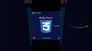 Create A Music Player Using JUST HTML And CSS Now feedshorts coding webdesign webdevelopment [upl. by Shep]