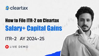 ITR2 Filing Online 202324  How to File ITR 2 Online for Crypto Stocks and More on ClearTax [upl. by Odla]