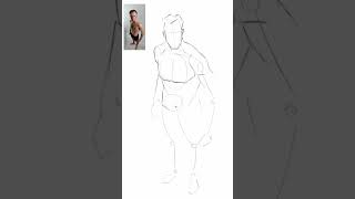 Foreshortening Gesture Drawing shorts anatomyart drawing [upl. by Nelyaw]